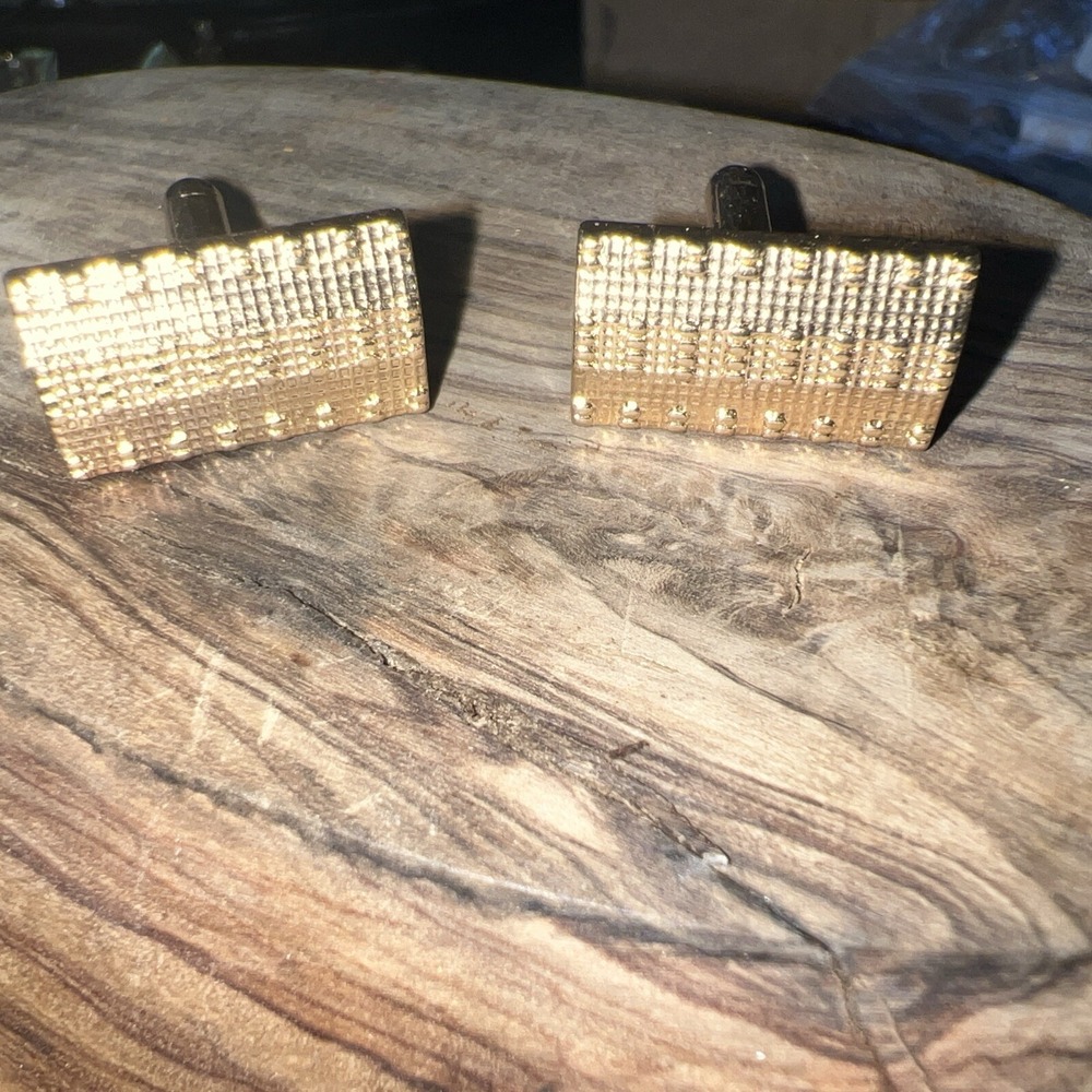 Vintage Cufflinks Jewelry Gold Tone